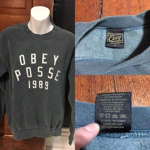 Small Obey Crew Neck Sweatshirt